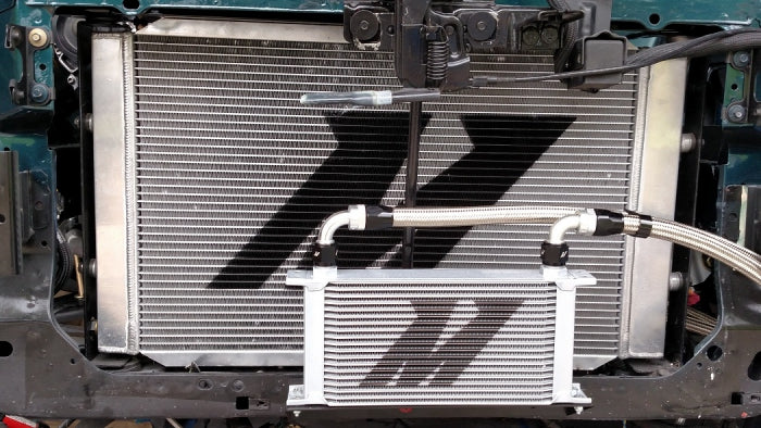 Universal 10 Row Oil Cooler Kit, Silver