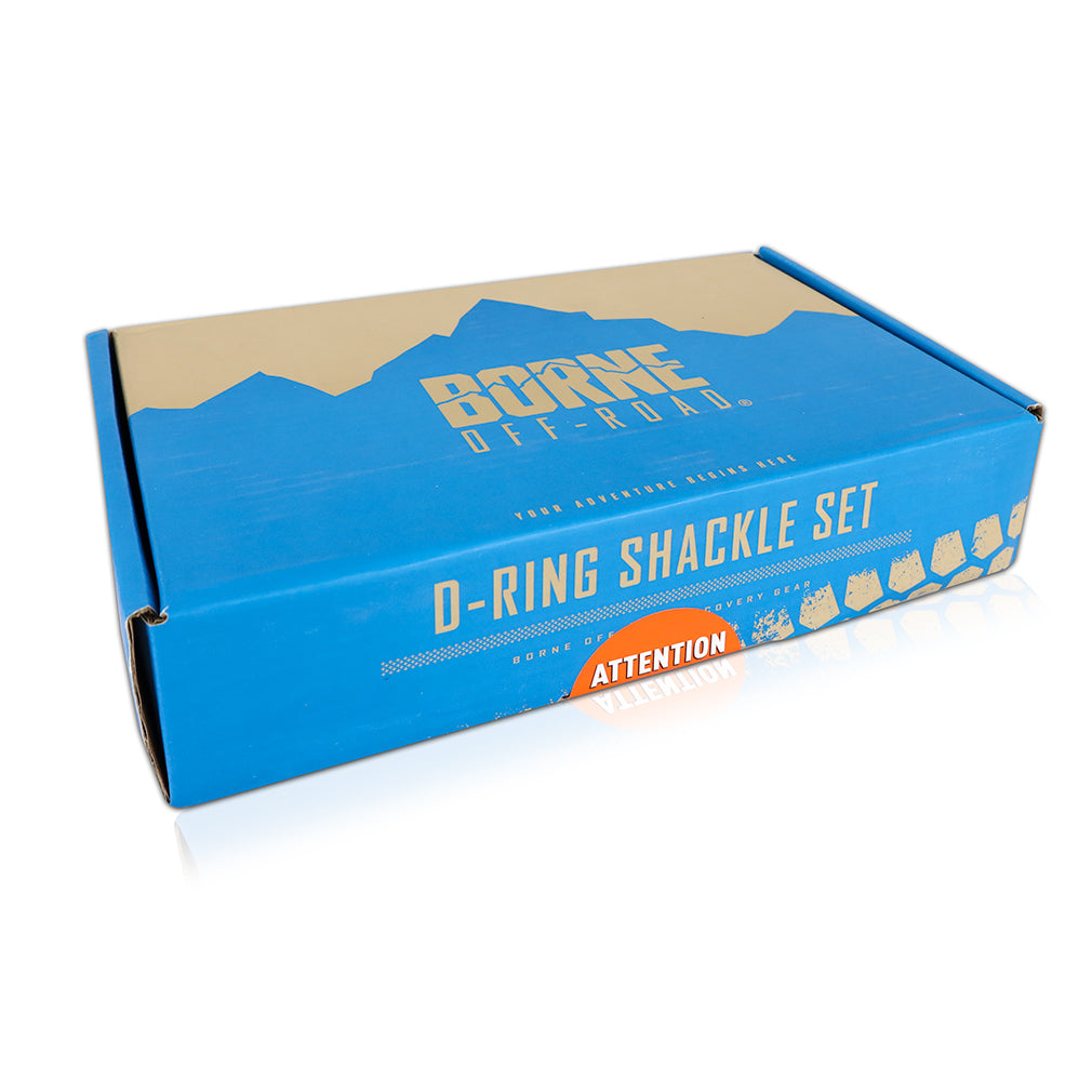 Borne D-Ring Shackle Set, Red