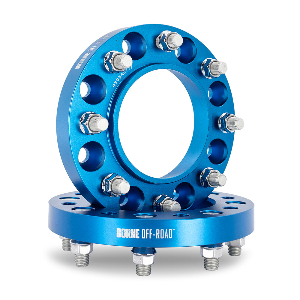 Borne Off-Road Wheel Spacers, 8X170, 125, 45, M14, Blue