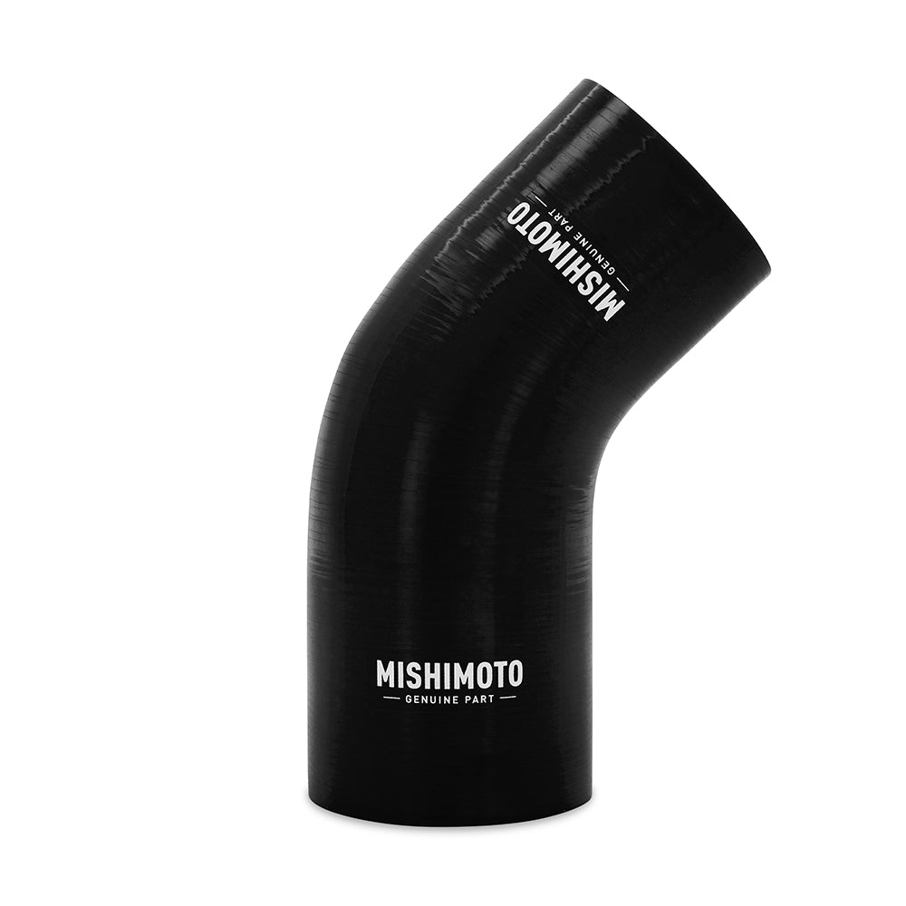 Silicone Reducer Coupler, 45 Degree, 2.25" to 2.5", Black
