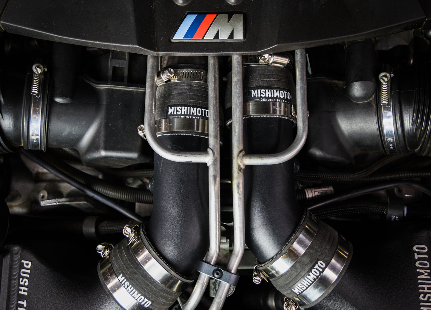 12-16 BMW F10 M5 Intercooler Pipe Kit, Micro Wrinkle Black