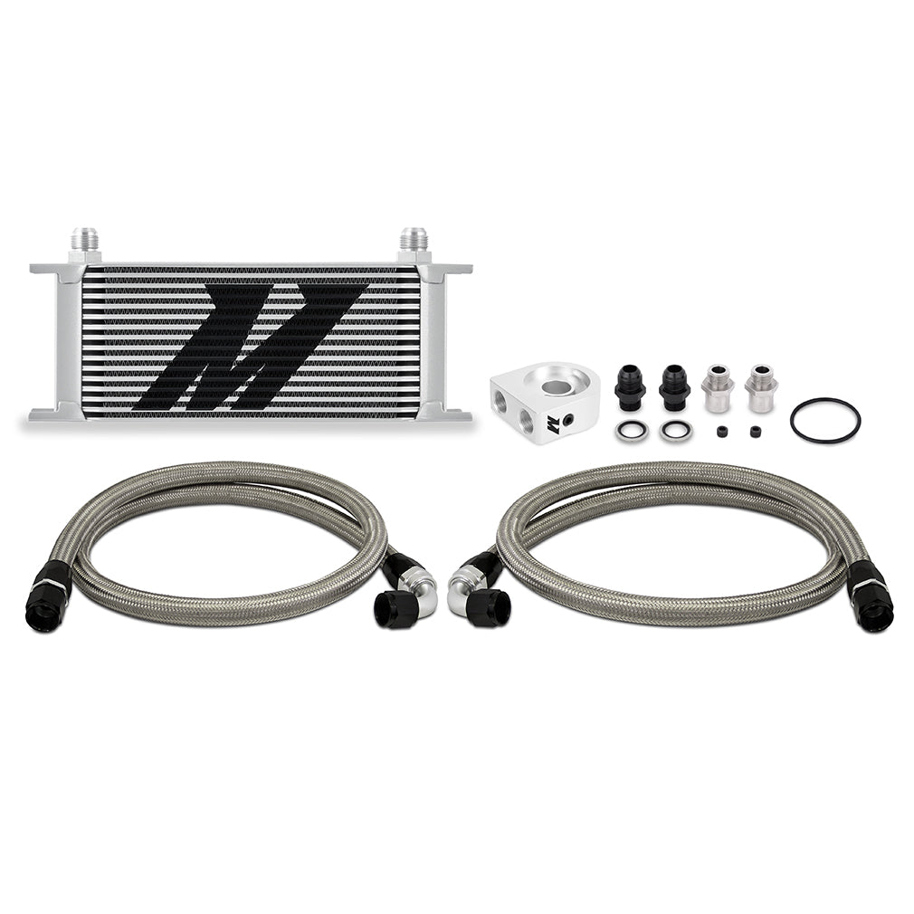 Universal Oil Cooler Kit, 16-Row, Silver