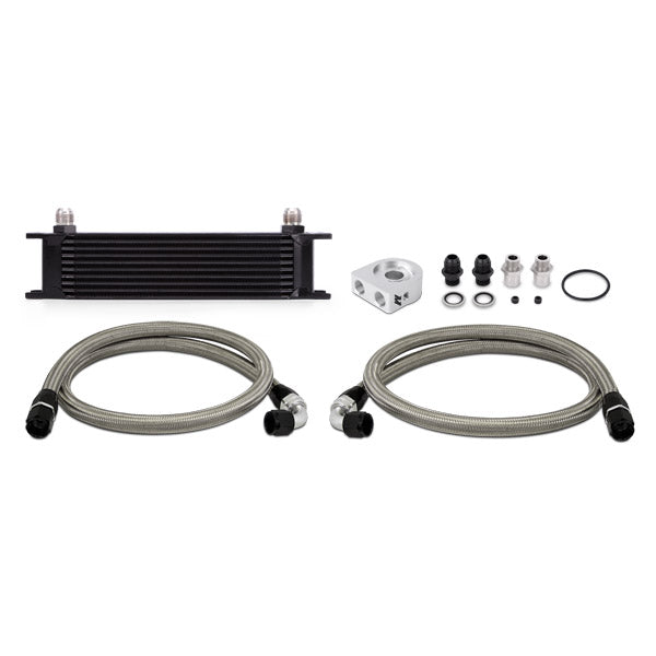 Universal 10 Row Oil Cooler Kit, Black