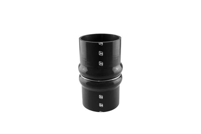 Silicon Double Hump Hose 3.50" - Black - JDM GOODNESS