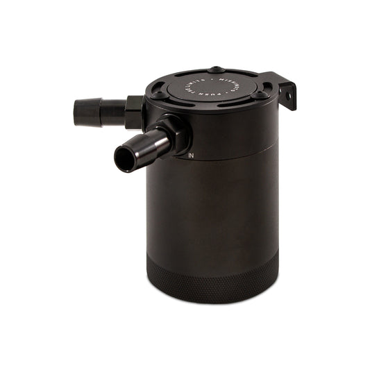 Universal Compact Baffled Oil Catch Can Kit, 2-Port, Black