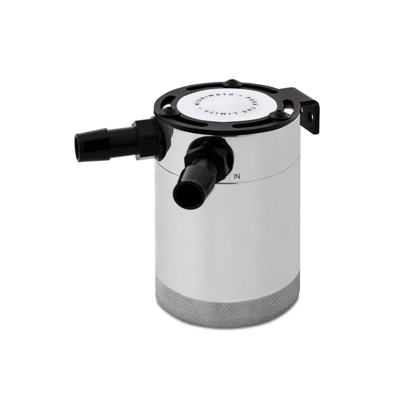 Universal Compact Baffled Oil Catch Can Kit, 2-Port, Polished