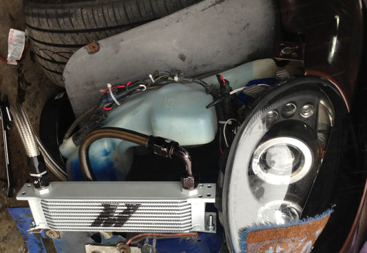 Universal 10 Row Oil Cooler, Silver