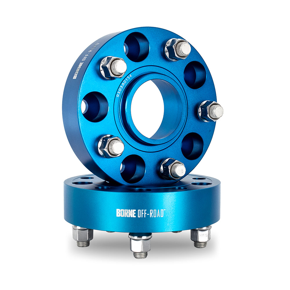 Borne Off-Road Wheel Spacers, 5x127, 71.6, 45, M14, Blue