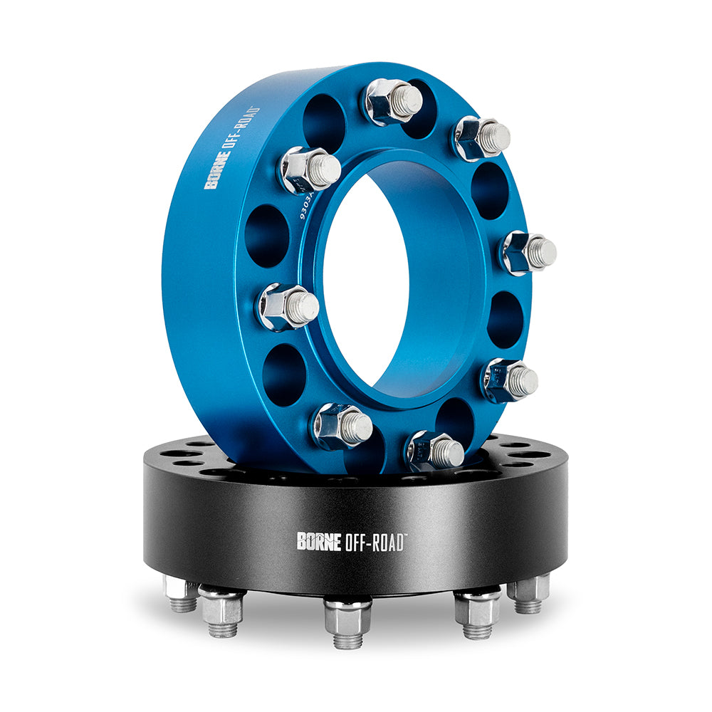 Borne Off-Road Wheel Spacers, 8X165.1, 121.3, 50, M14, Blu