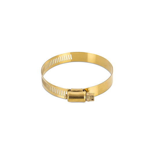 10x High-Torque Worm Gear Clamp, Gold, 57mm
