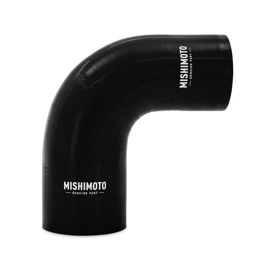 Silicone Reducer Coupler, 90 Degree, 2.5" to 2.75", Black