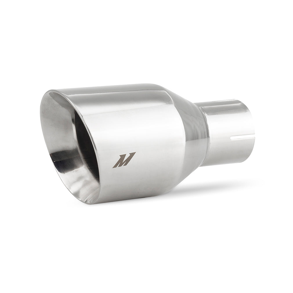 Clamp-on Double Wall Exhaust Tip, 2.5" Inlet, Slash Cut, P