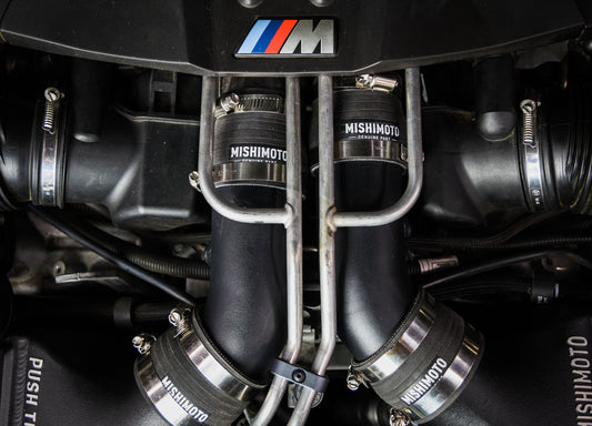 12-16 BMW F10 M5 Intercooler Pipe Kit, Micro Wrinkle Black