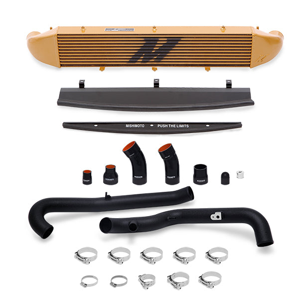 Ford Fiesta ST Intercooler Kit, 2014-2019, Gold w/ Wrinkle Black Pipes