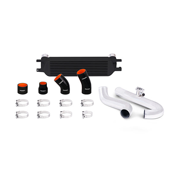 Ford Mustang EcoBoost Intercooler Kit, 2015-2023, Black w/ Polished Pipes