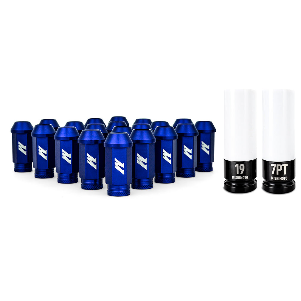 Aluminum Locking Lug Nuts 1/2 X 20, 23pc Set, Blue