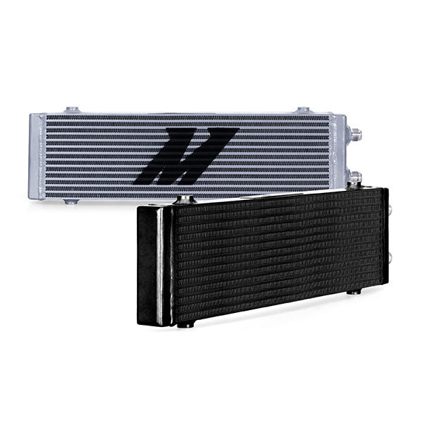Universal Dual Pass Bar & Plate Oil Cooler, Large, Silver