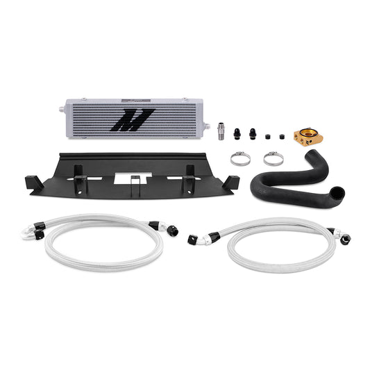 18-23 Ford Mustang GT Oil Cooler Kit, Silver, Thermostatic