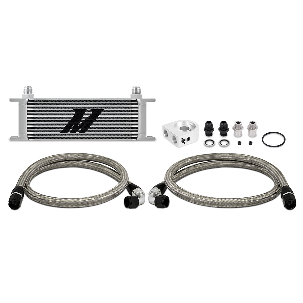Universal Oil Cooler Kit, 13-Row, Silver