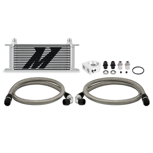 Universal Oil Cooler Kit, 16-Row, Silver