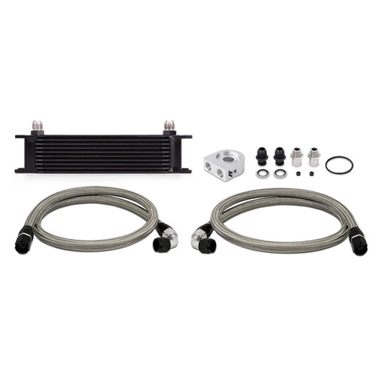 Universal 10 Row Oil Cooler Kit, Black