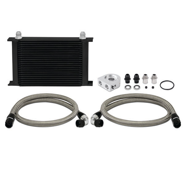 Universal 25 Row Oil Cooler Kit, Black