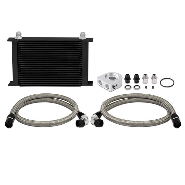 Universal 19 Row Oil Cooler Kit, Black