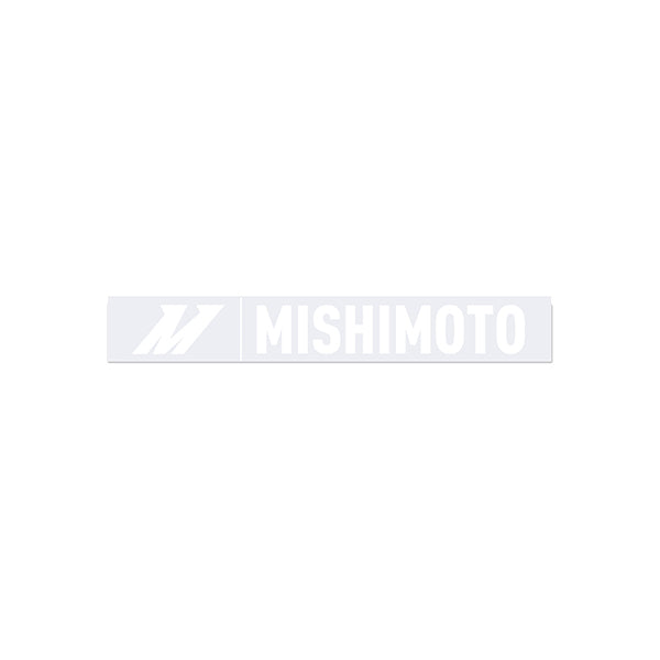 Small White Mishimoto Decal, 1.5 x 10