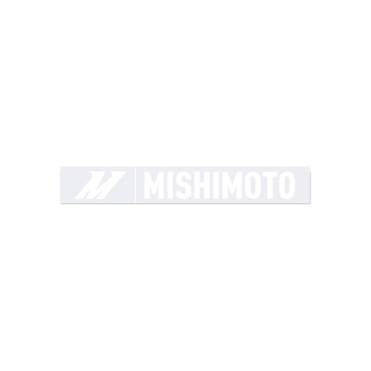 Small White Mishimoto Decal, 1.5 x 10