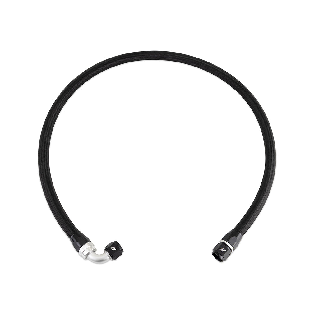 5ft SS Braided Hose with -10AN Straight/90 Fittings, Black