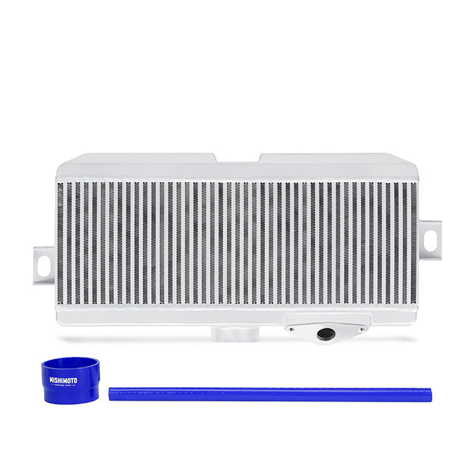 Subaru WRX STI Top Mount Intercooler Kit, 2008-2021, Silver w/ Blue Hoses