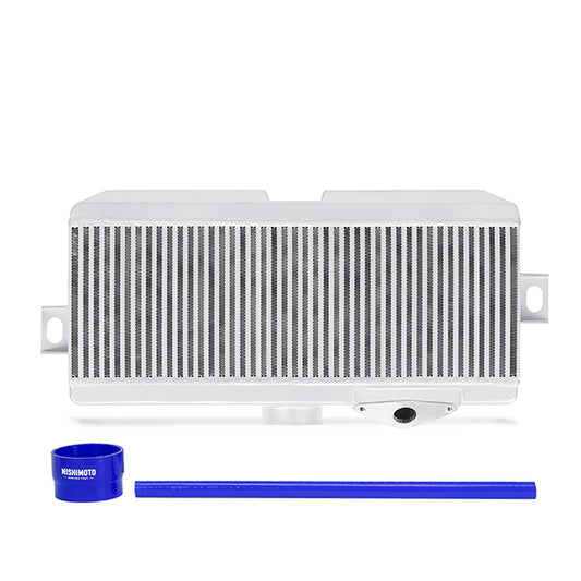 Subaru WRX STI Top Mount Intercooler Kit, 2008-2021, Silver w/ Blue Hoses