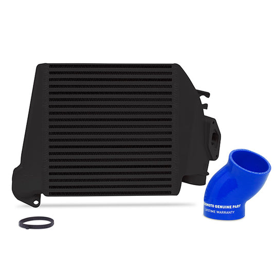 Subaru WRX Top Mount Intercooler Kit, 2008-2014, Black w/ Blue Hose