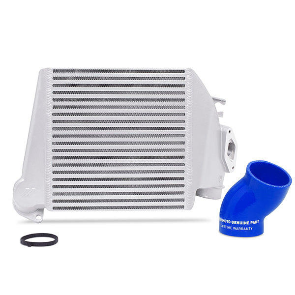 Subaru WRX Top Mount Intercooler Kit, 2008-2014, Silver w/ Blue Hose