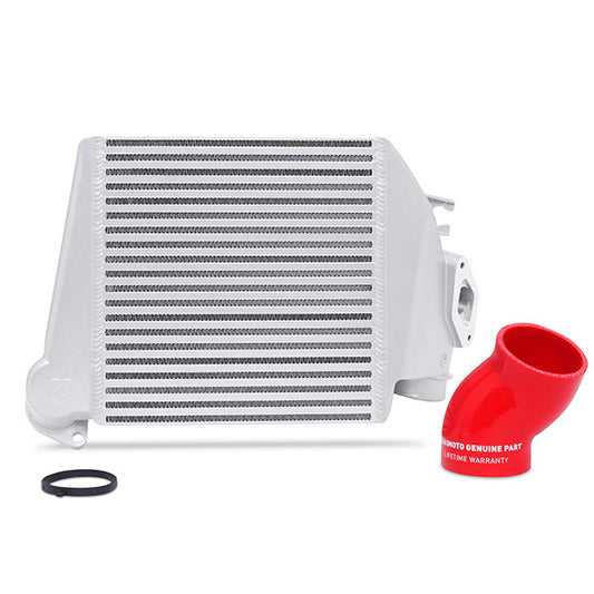 Subaru WRX Top Mount Intercooler Kit, 2008-2014, Silver w/ Red Hose