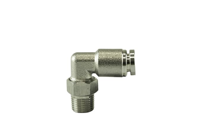 1/8" NPT 90Deg Pushloc Fitting - SS - 1/4" - JDM GOODNESS