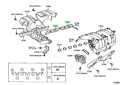 IS200 1G-FE OEM Manifold to Cylinder Head Exhaust Gasket 1717370050