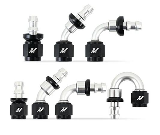 '-16ORB to -16AN Aluminum Fitting, Black